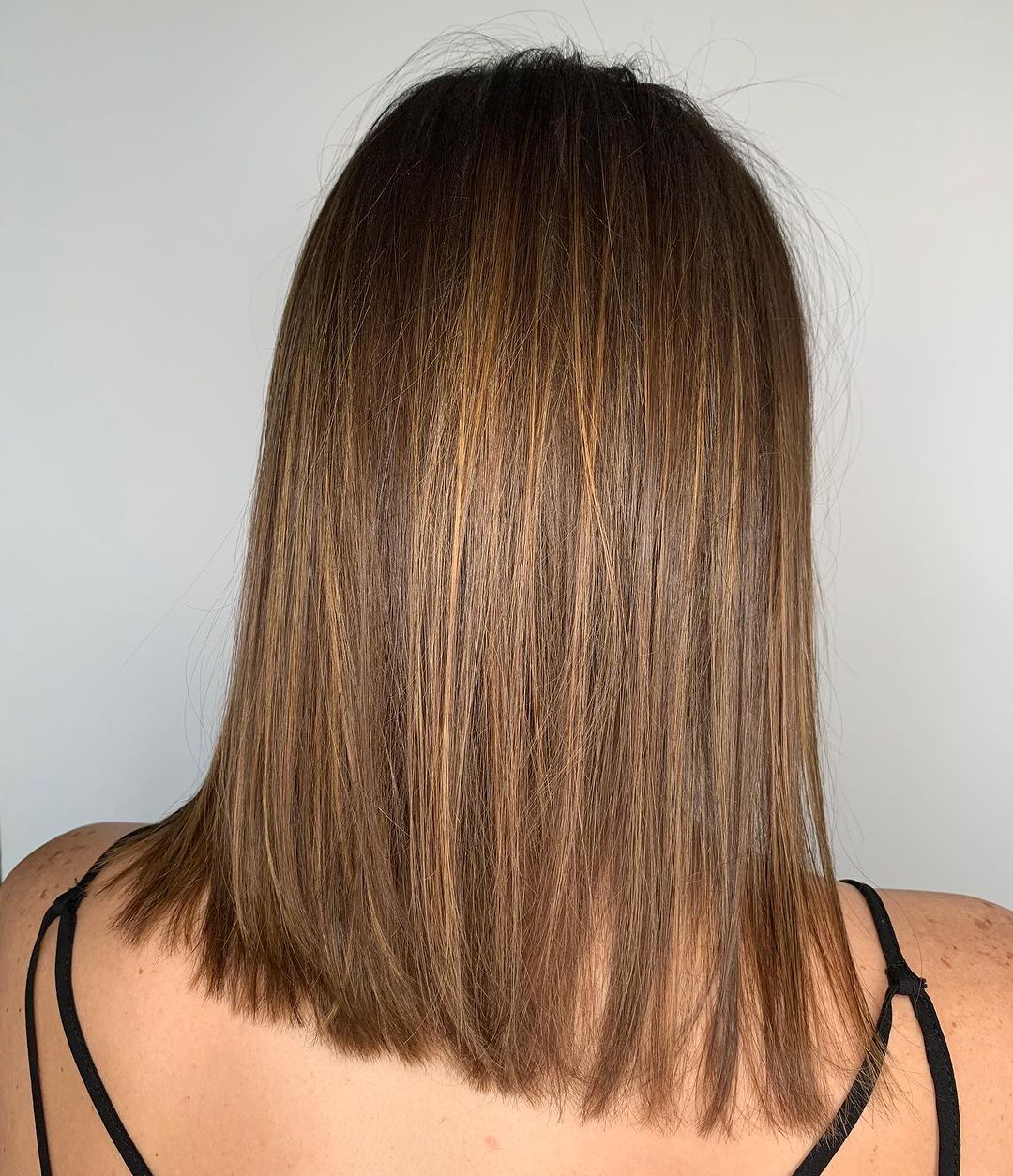 long A-line bob for thin hair