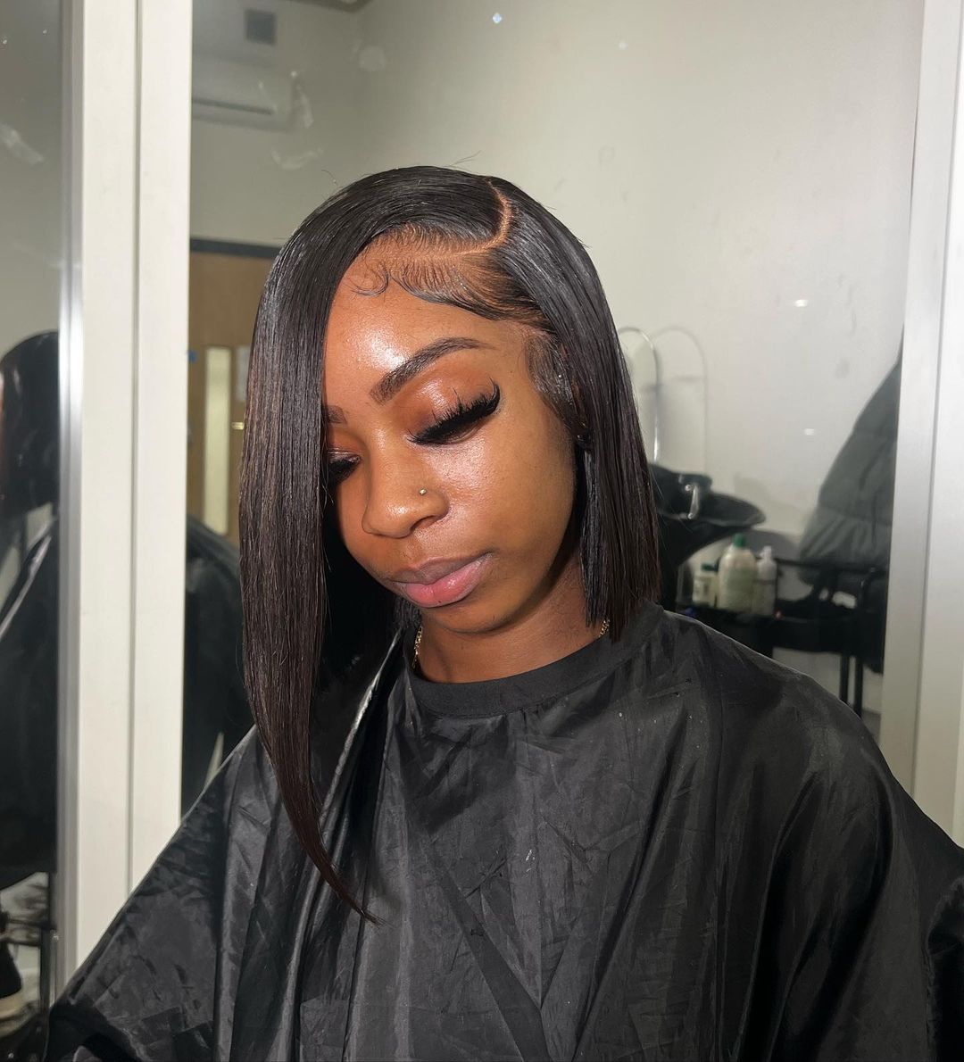 long asymmetrical bob with edges