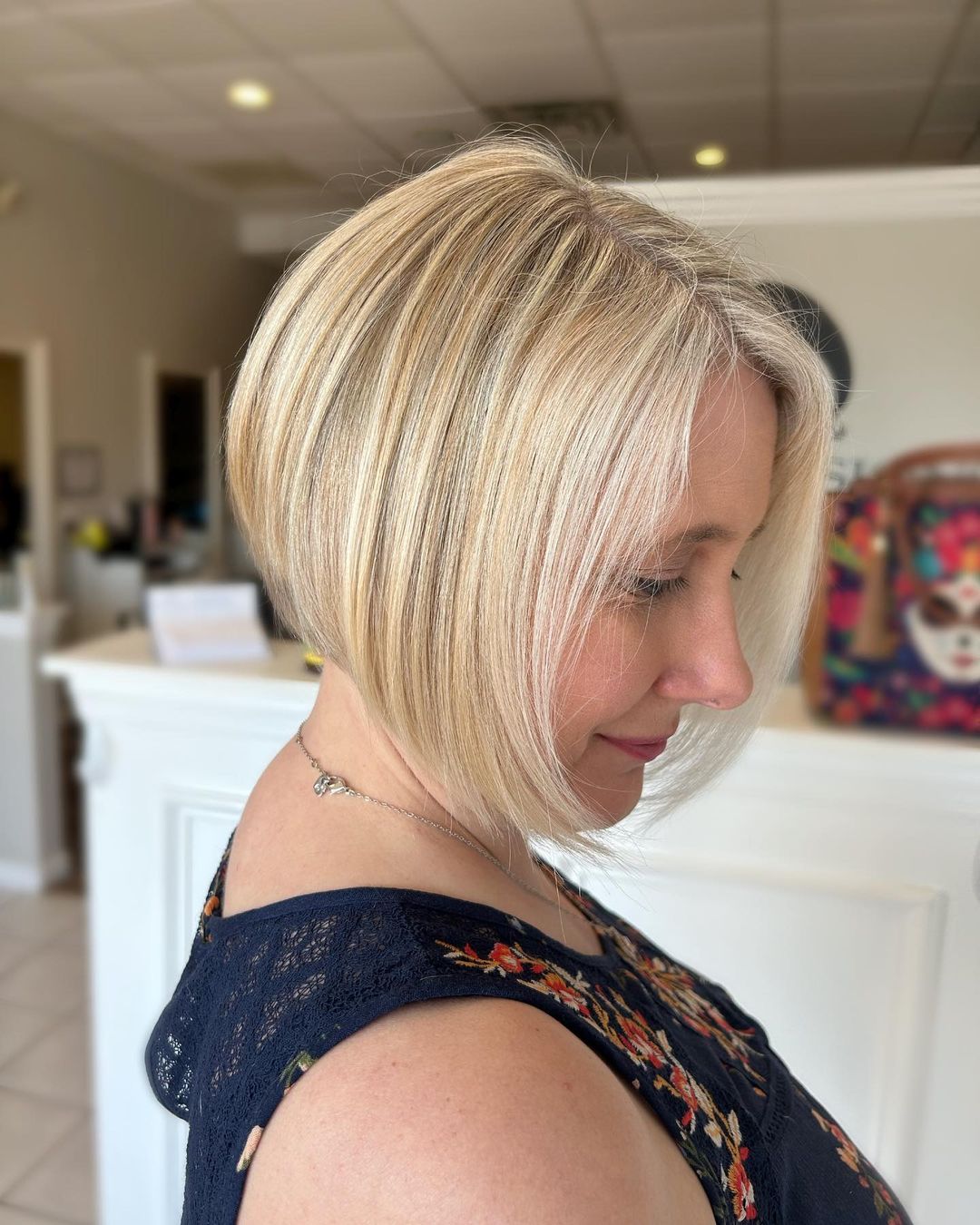 long blonde bob for women over 60