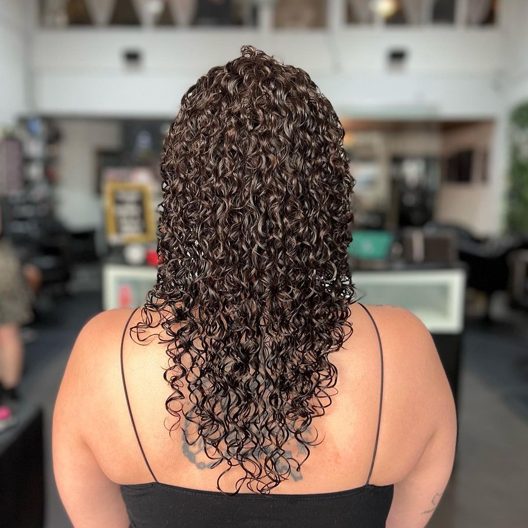 long spiral perm