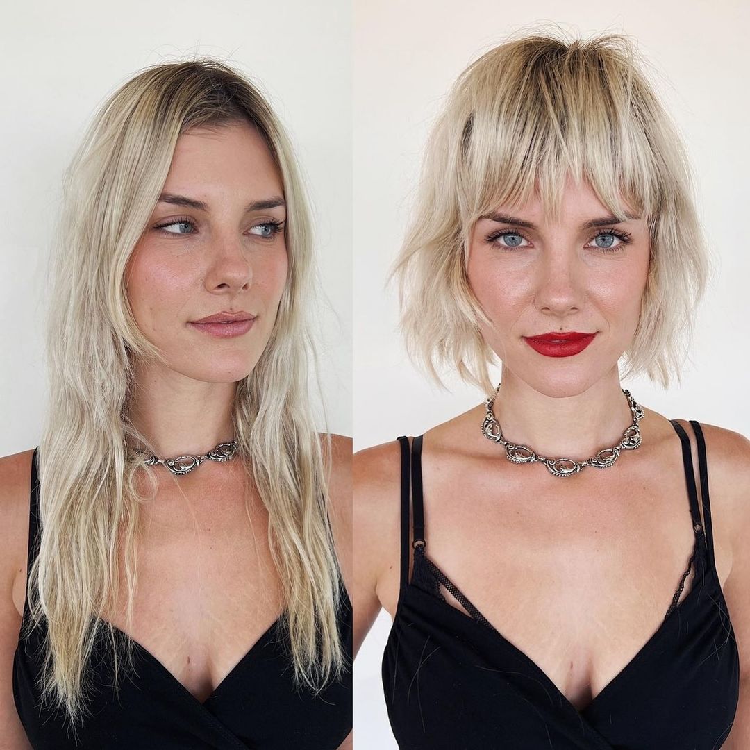 long to short transformation for fine flat hair