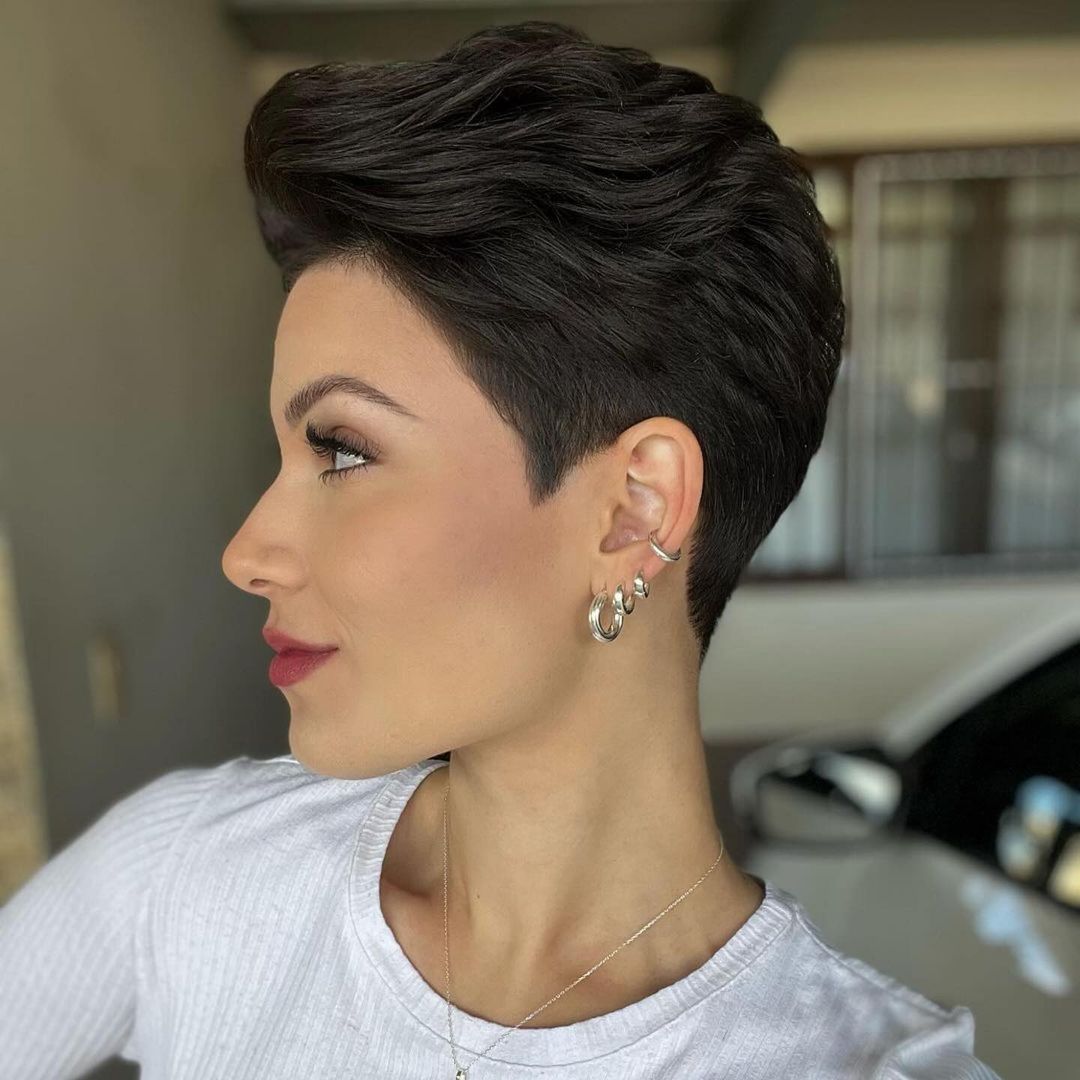 low maintenance pixie cut for thick hair