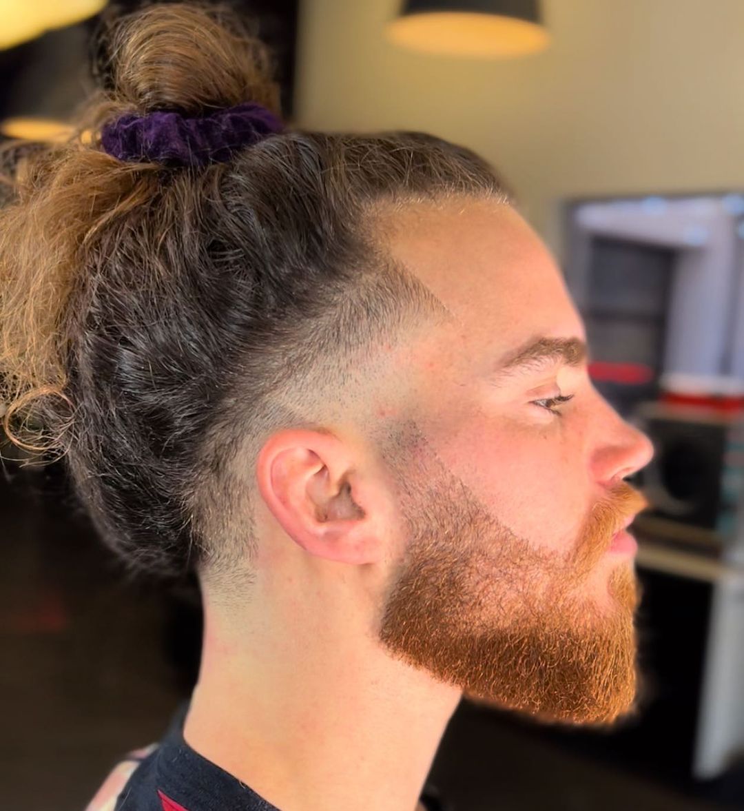 sfumatura messy man bun