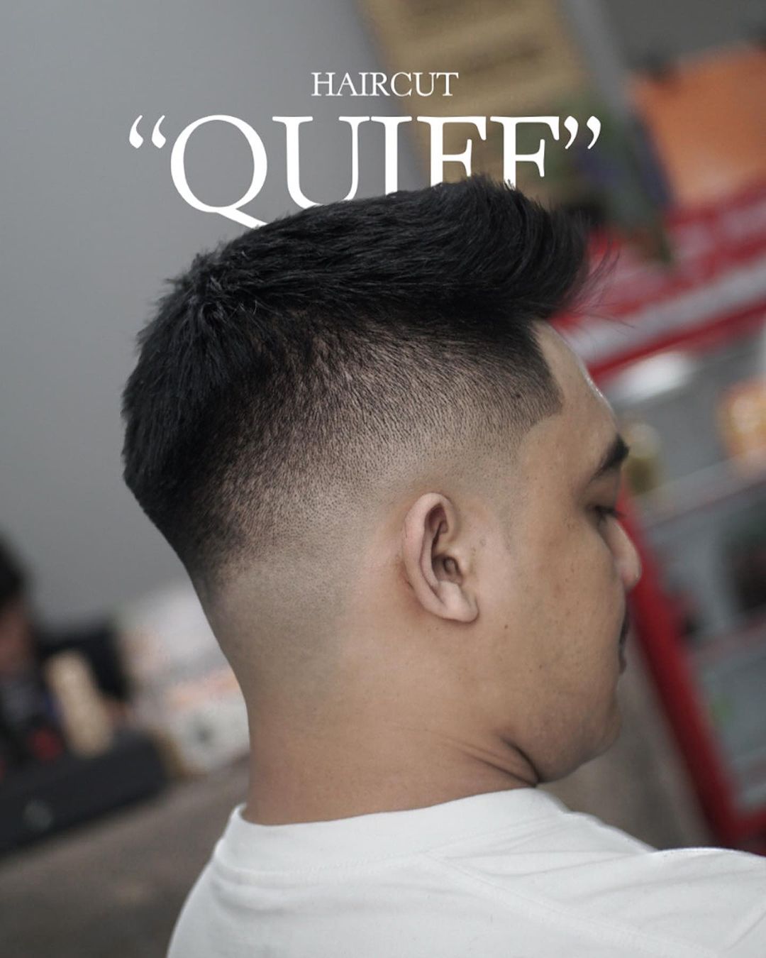 quiff with high taper fade