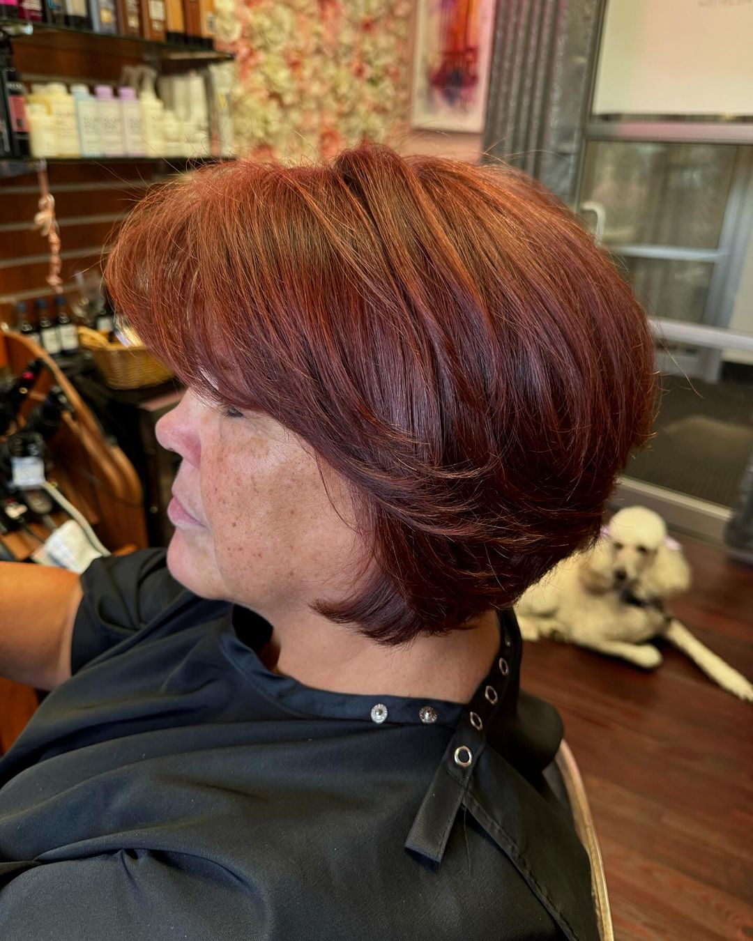 coupe superposée pour cheveux épais