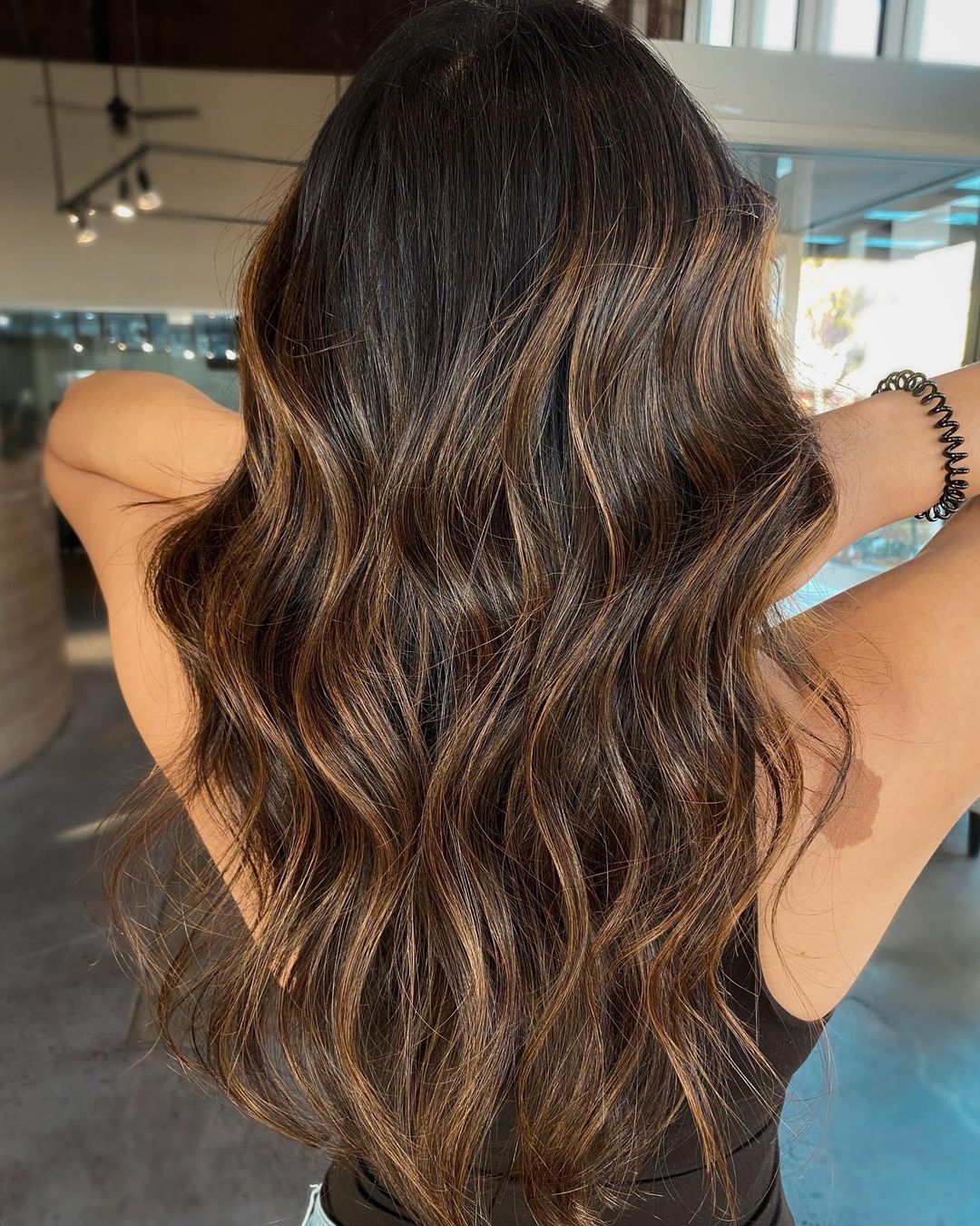 sottile balayage caramello scuro