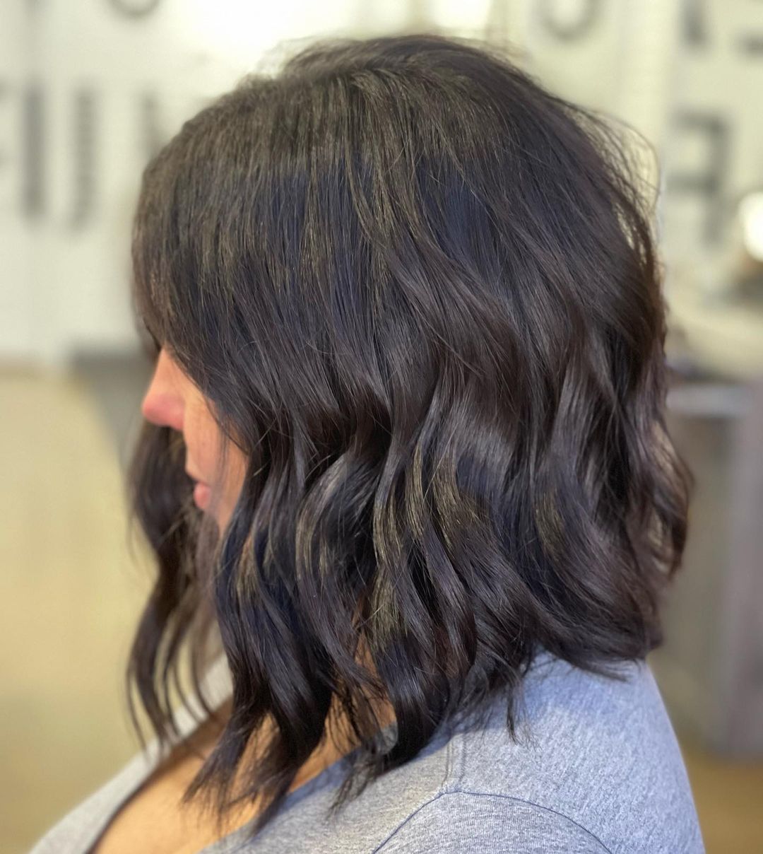 textured angled lob