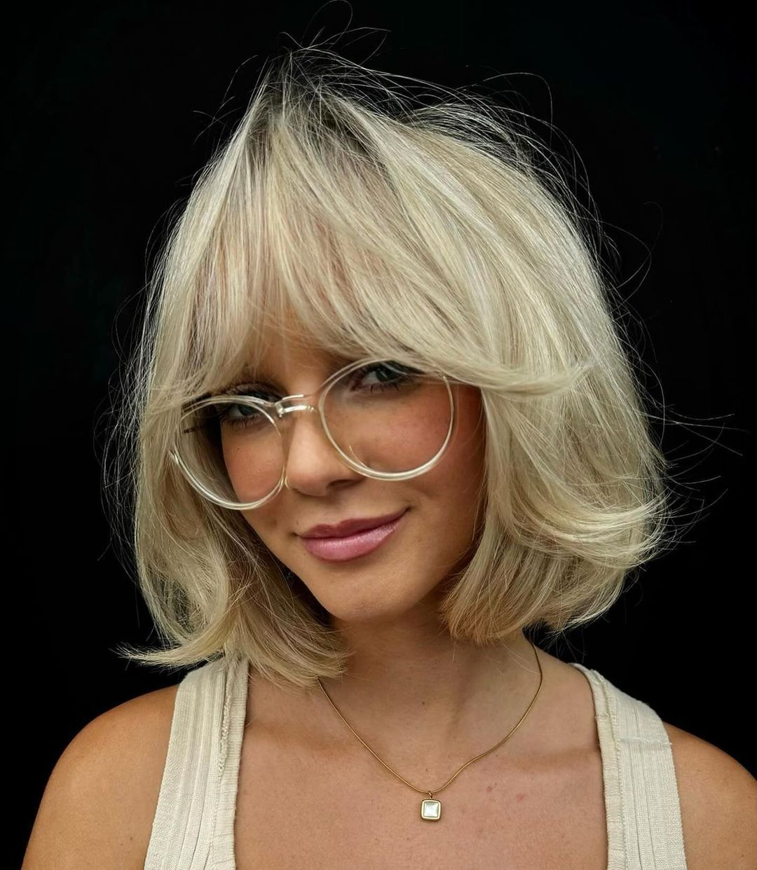 textured long bob for thick hair