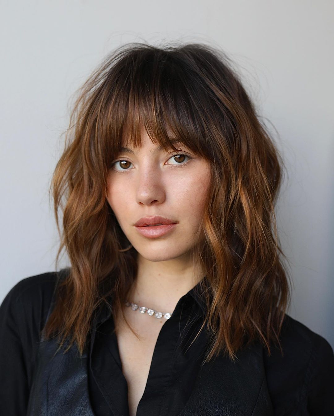 textured mid-length haircut