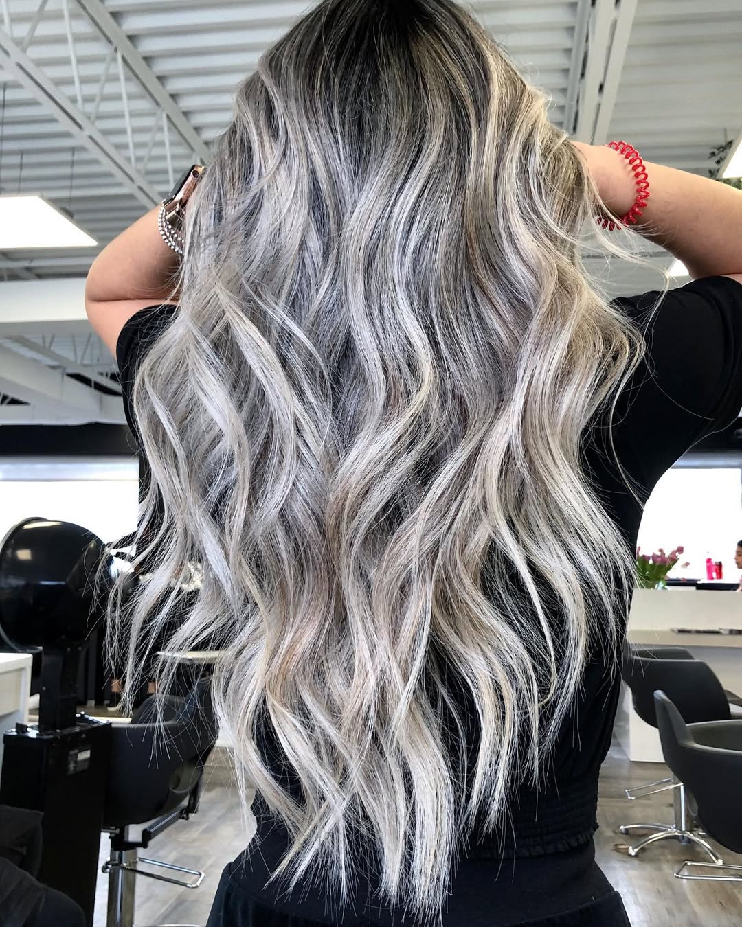 winter ashy blonde balayage