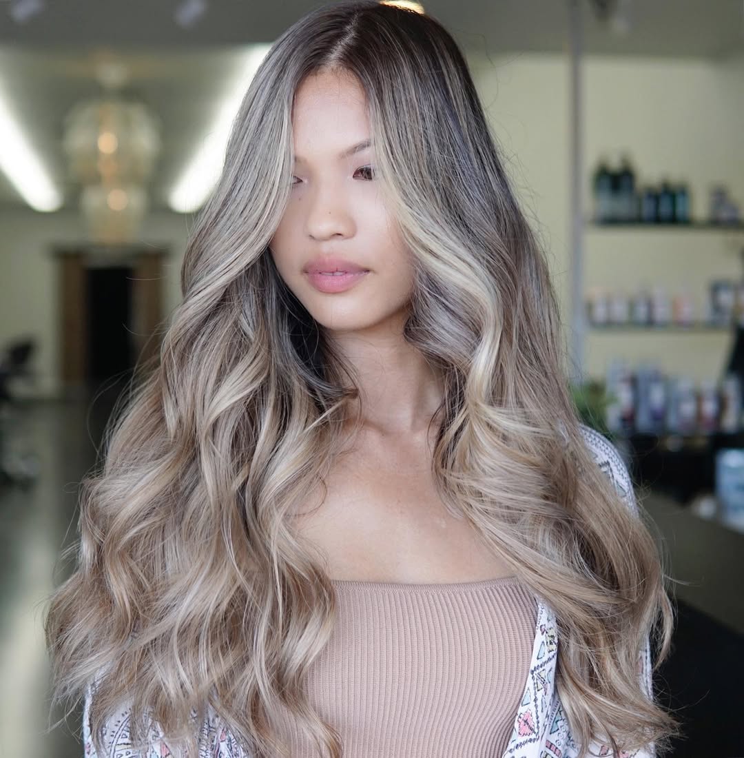 balayage invernale beige biondo