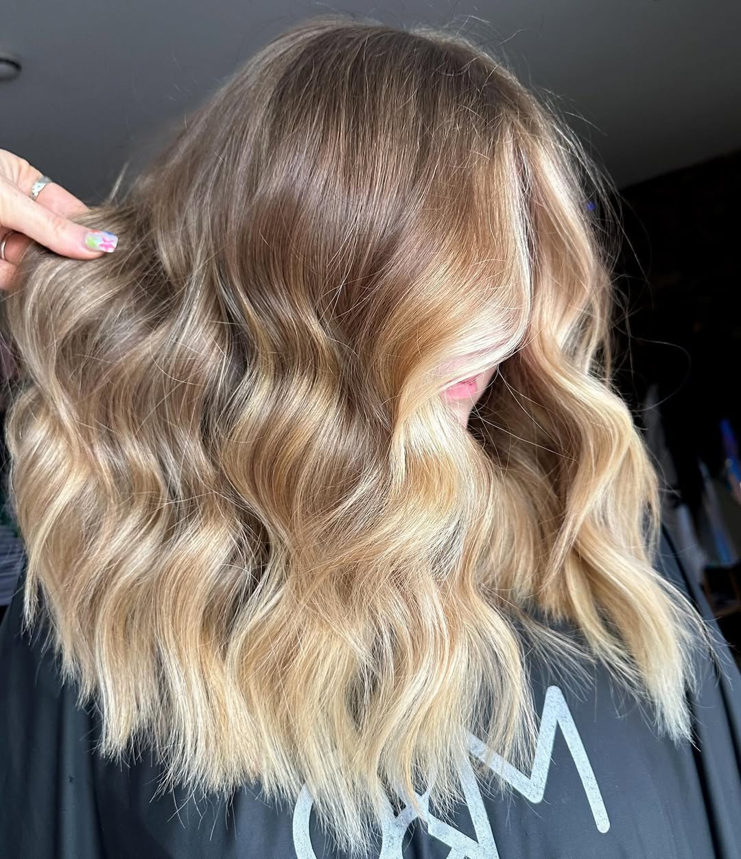 winter honey blonde balayage