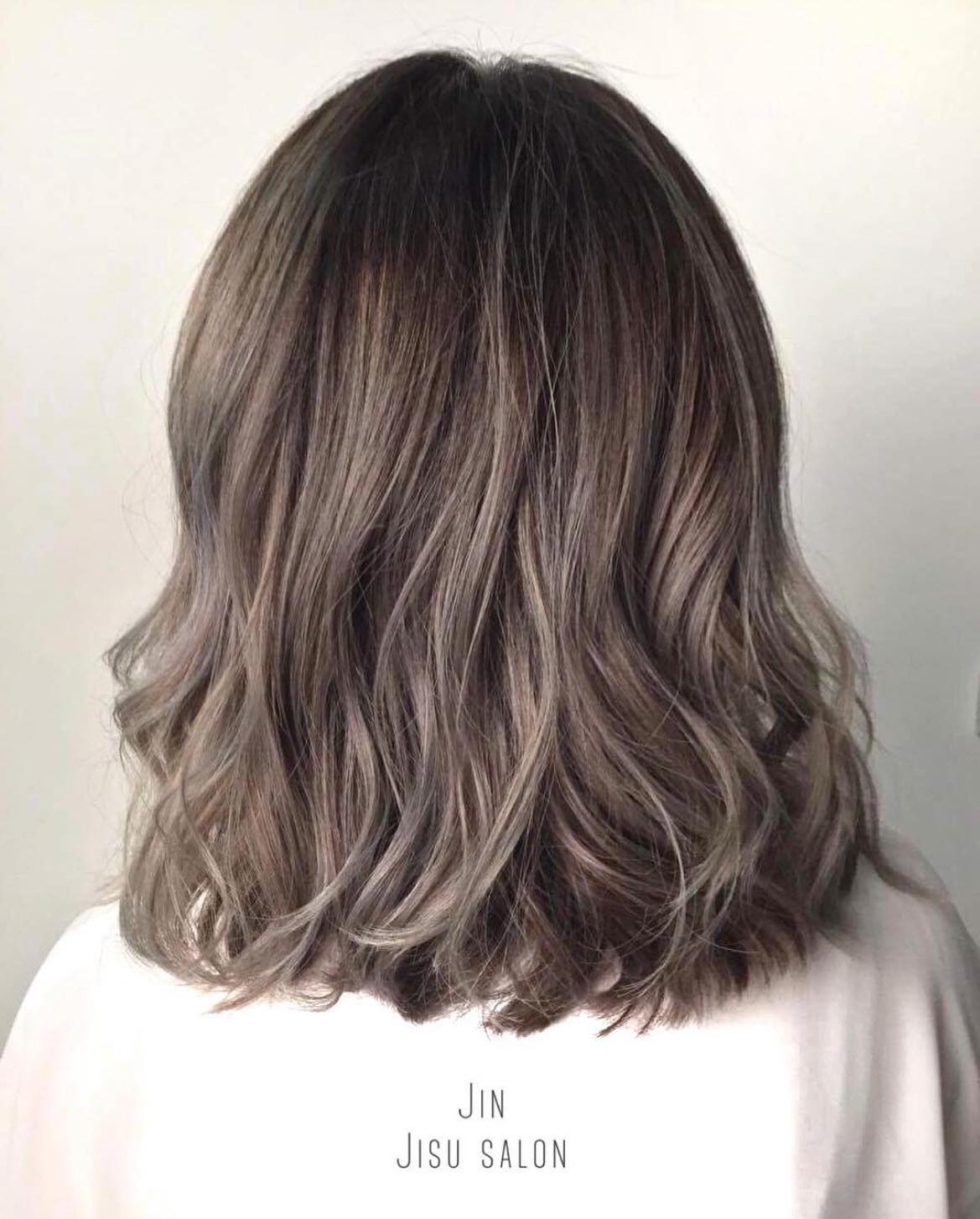 Balayage brun cendré