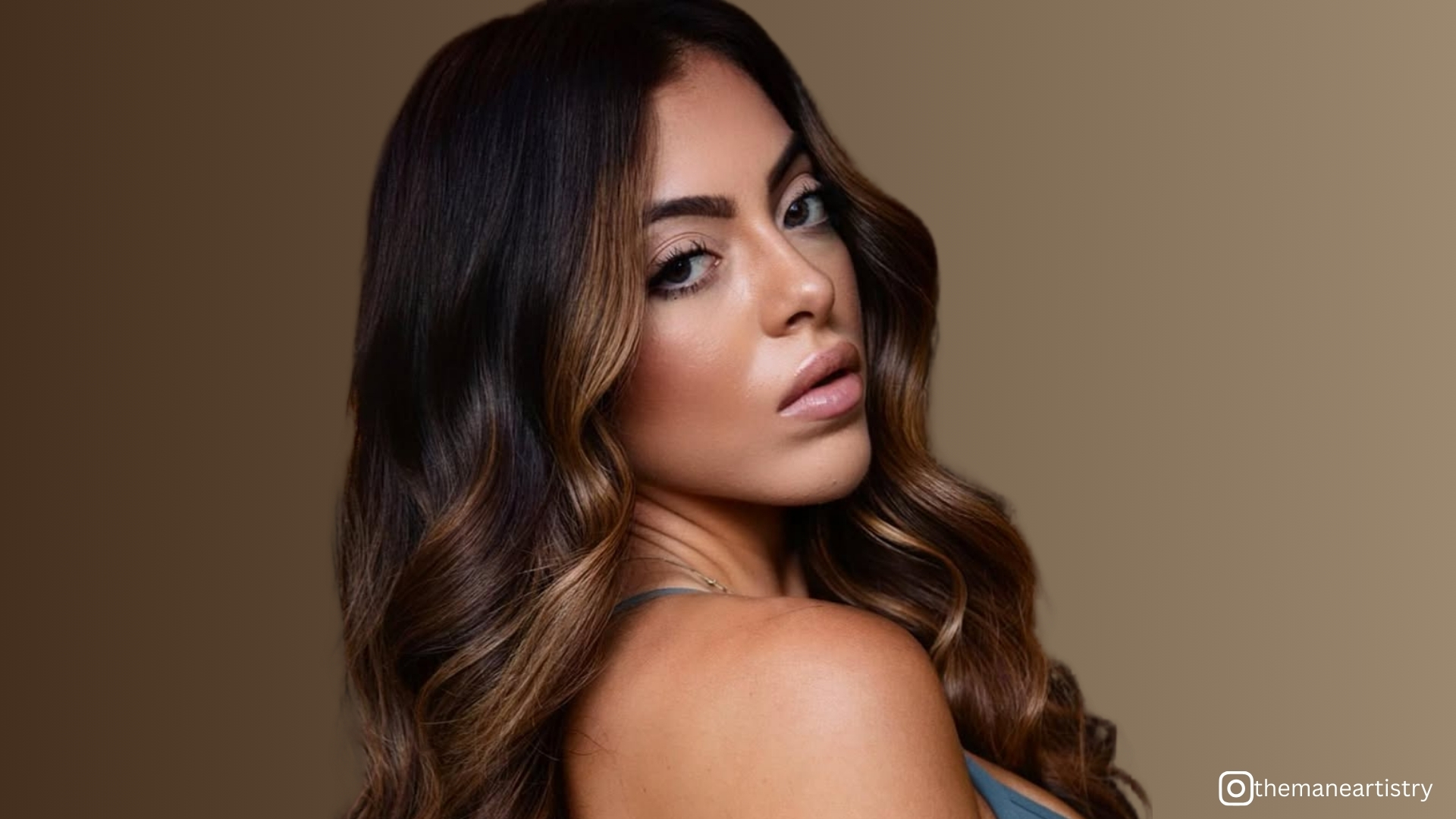 balayage castaño oscuro