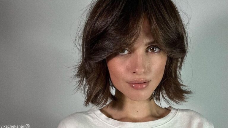 choppy bob with bangs