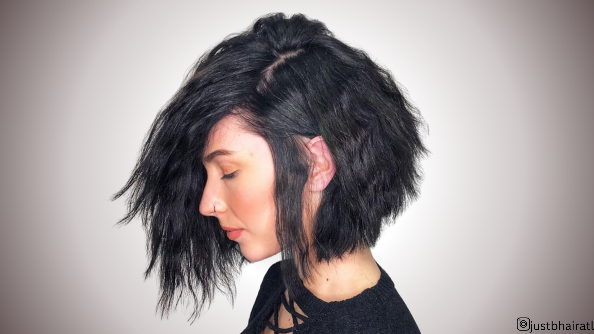 side part textured bob