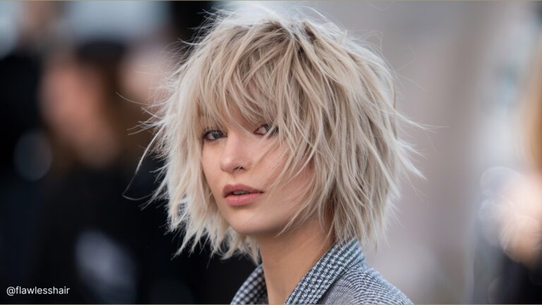 coupes de cheveux hirsutes et ondulées
