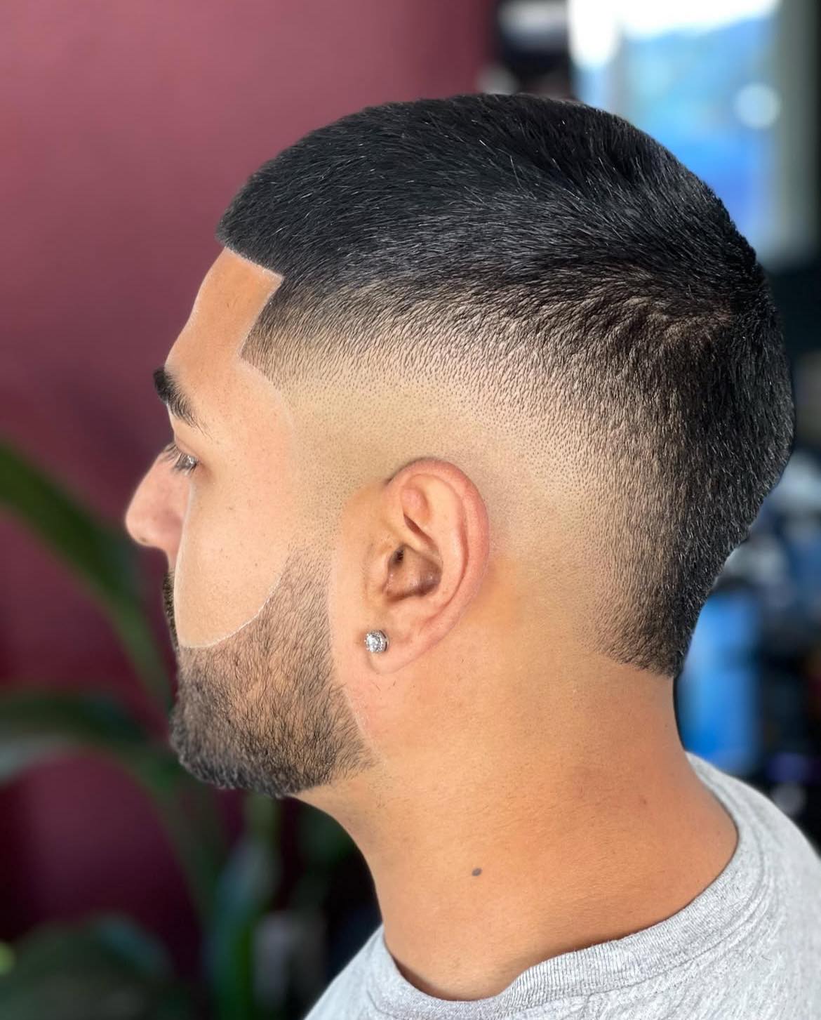 Burst Fade With Line Up