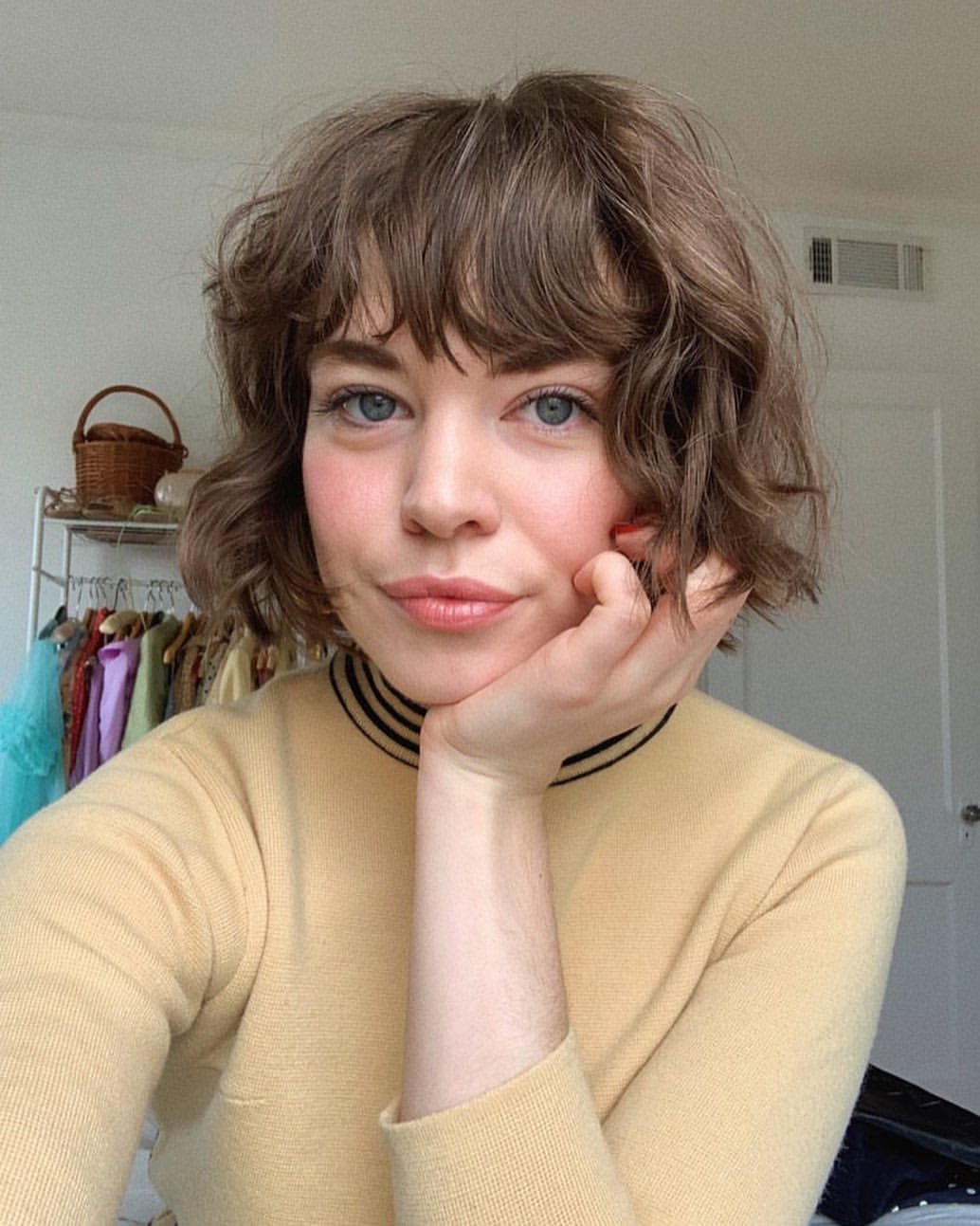 wavy short choppy bob