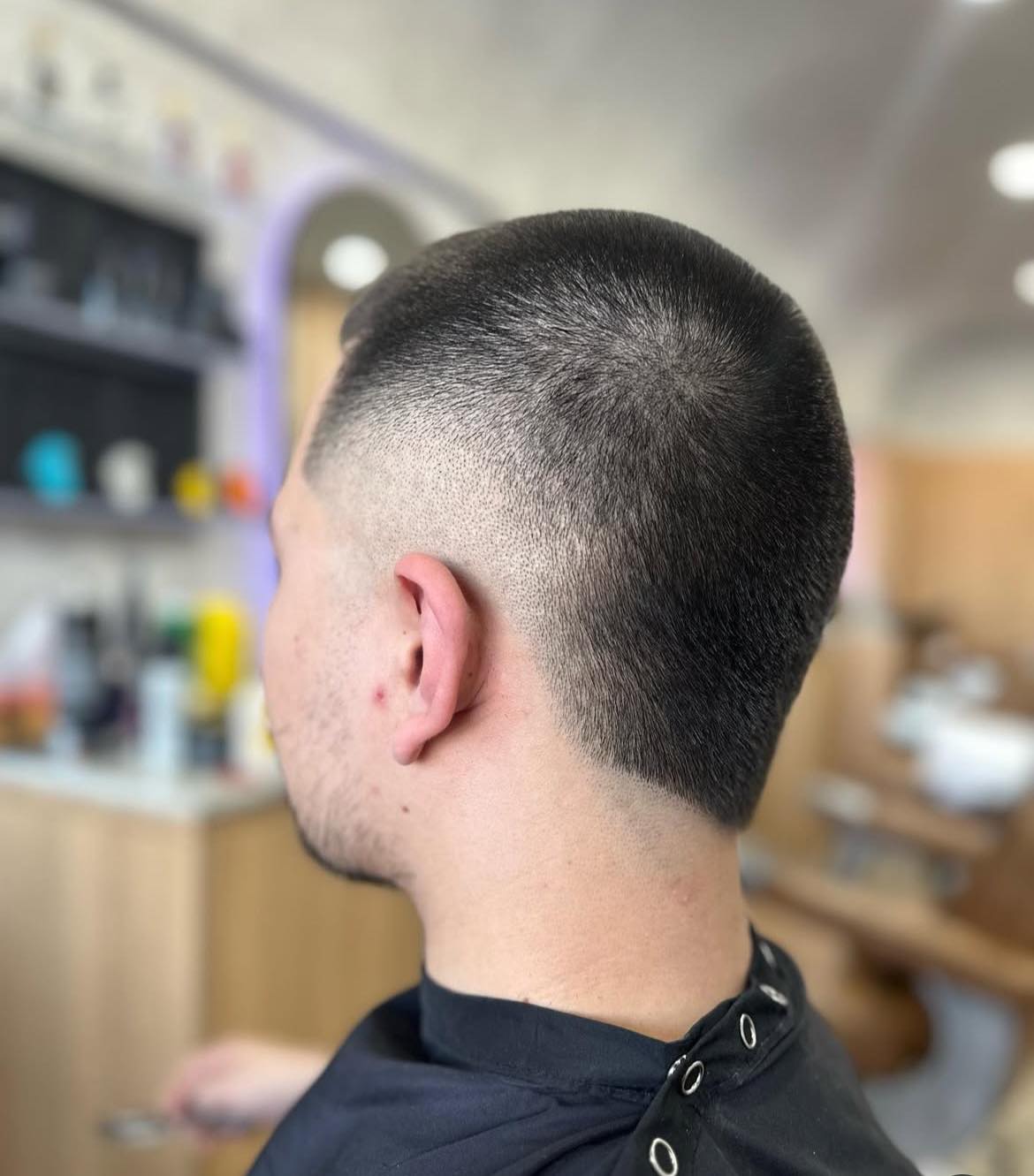 Short Mullet With Burst Fade