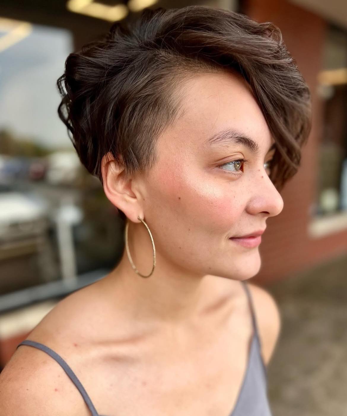 Softly Curled Undercut Pixie Bob