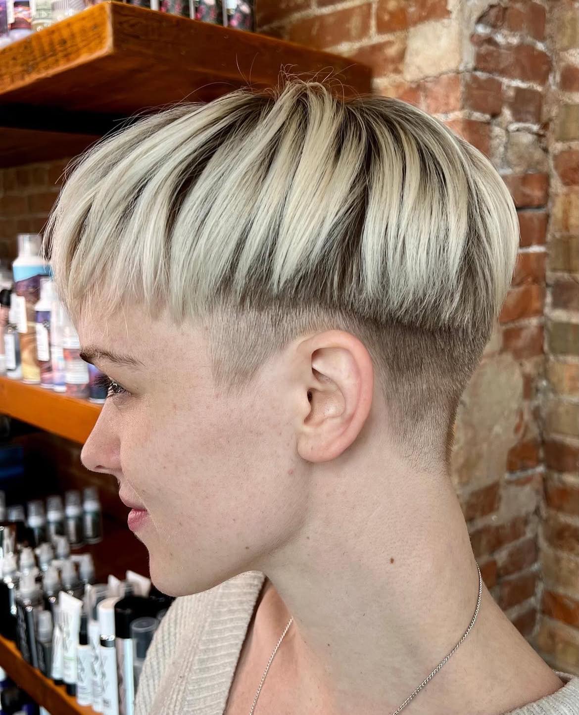 Blunt Undercut Pixie Bob