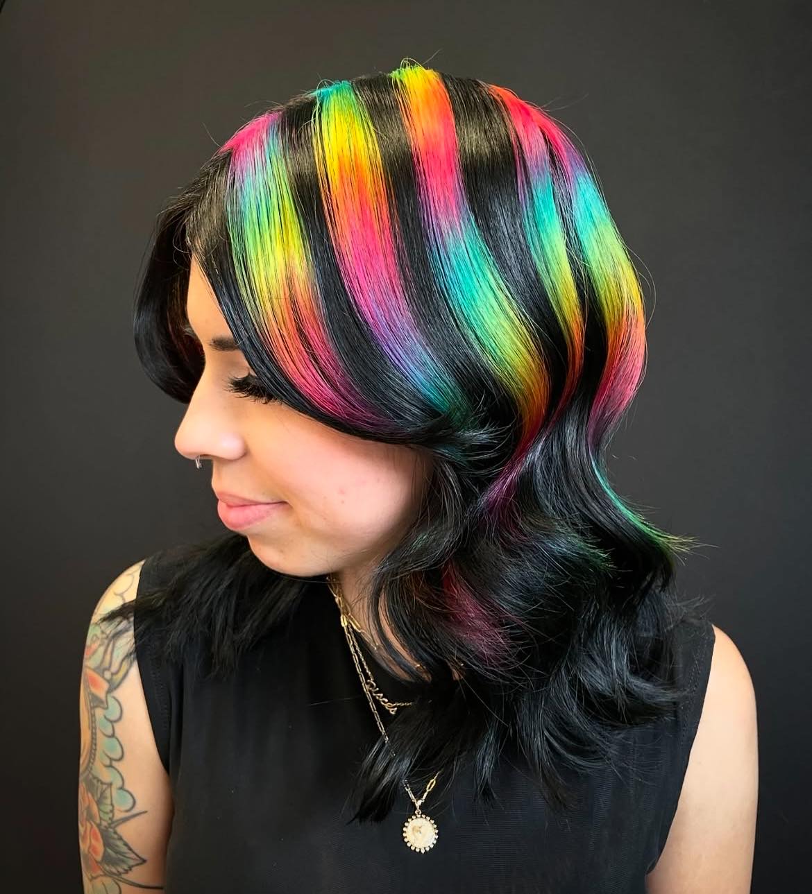 Rainbow Skunk Stripe