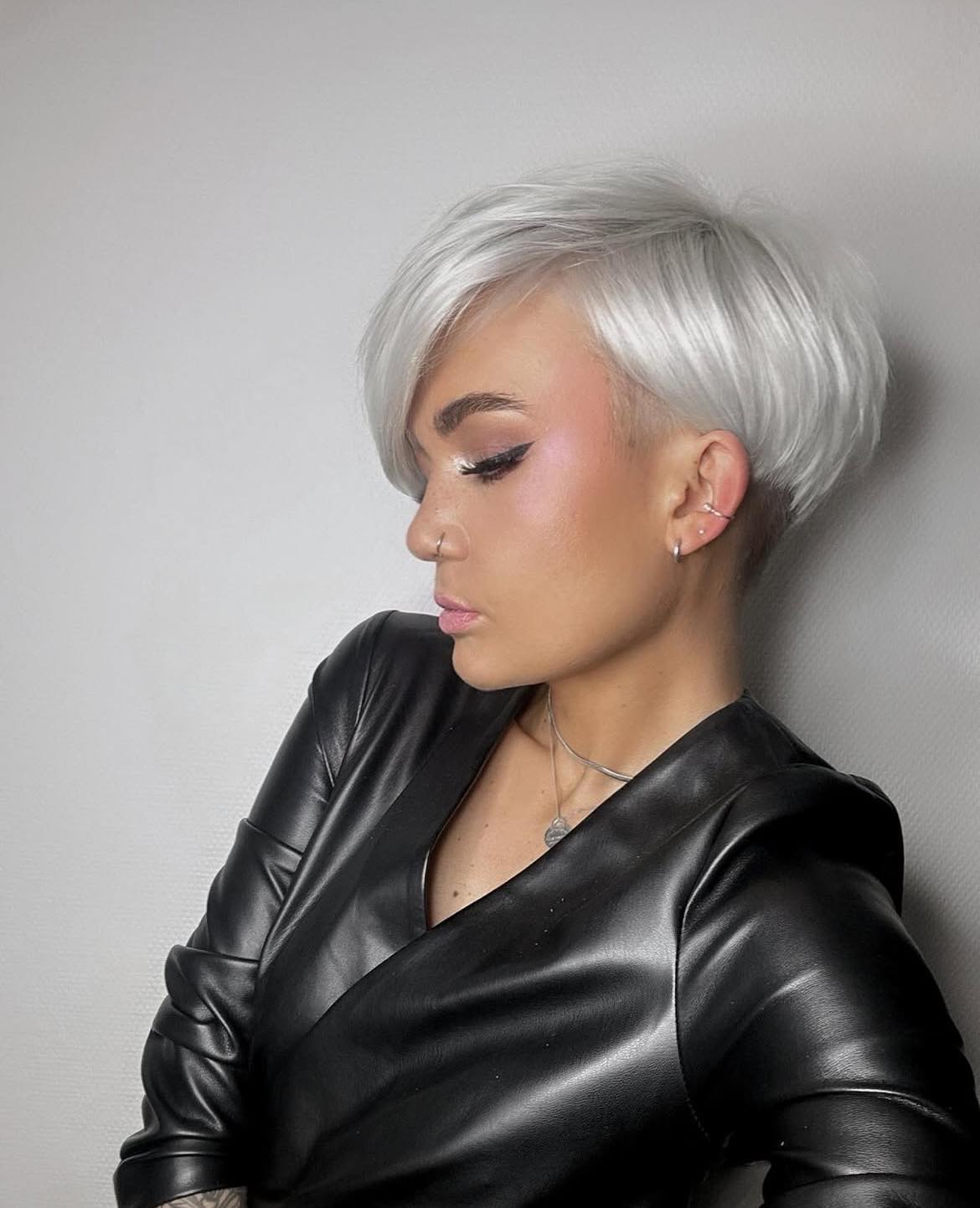 Side Swept Undercut Pixie Bob