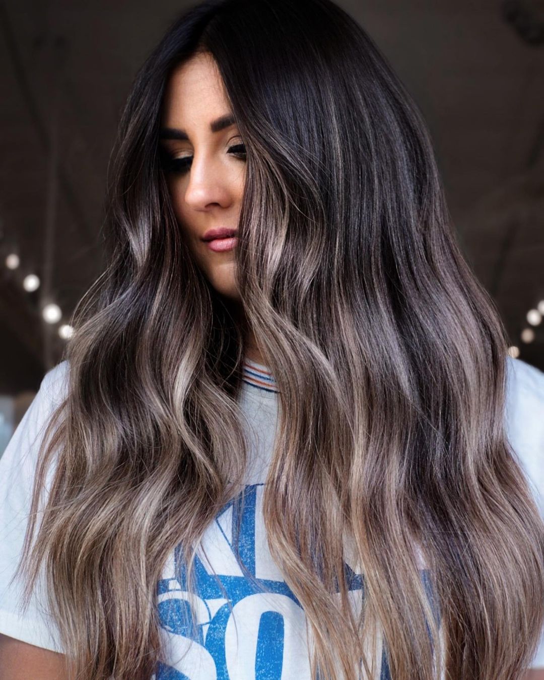 ashy brown ombre