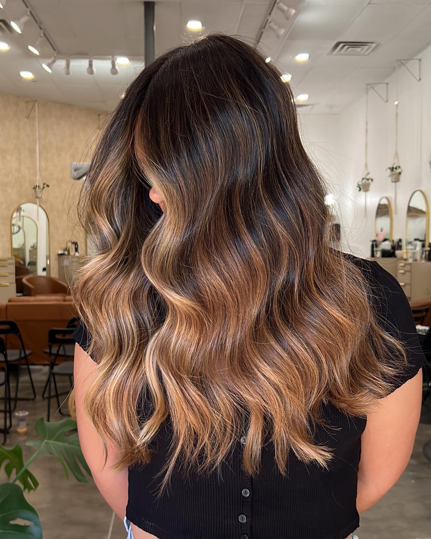 sun-kissed brown and blonde balayage