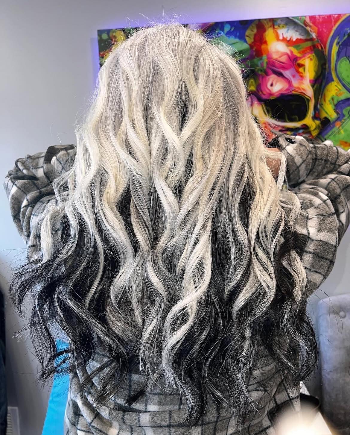 Platinum Blonde Over Jet Black