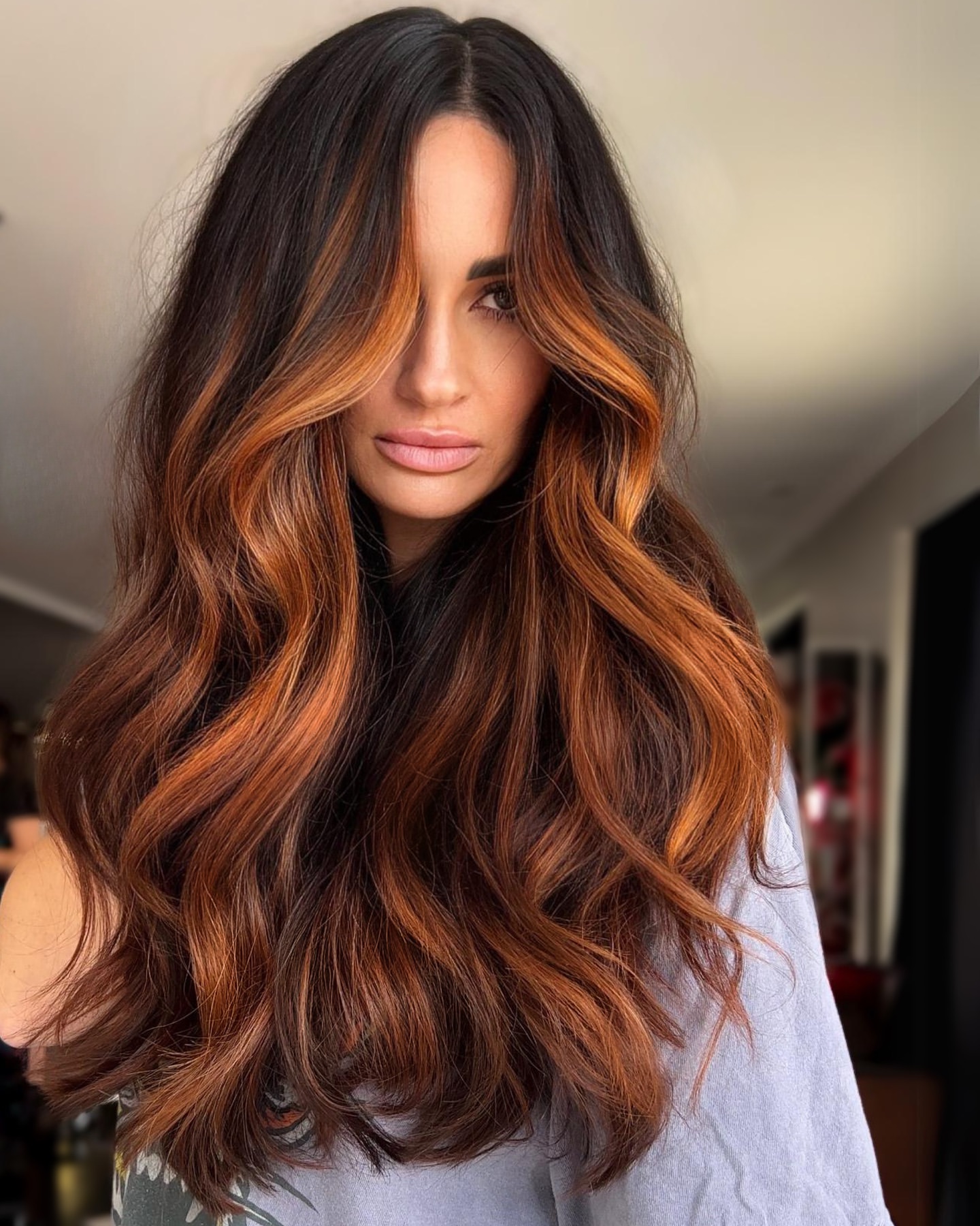 balayage cobre