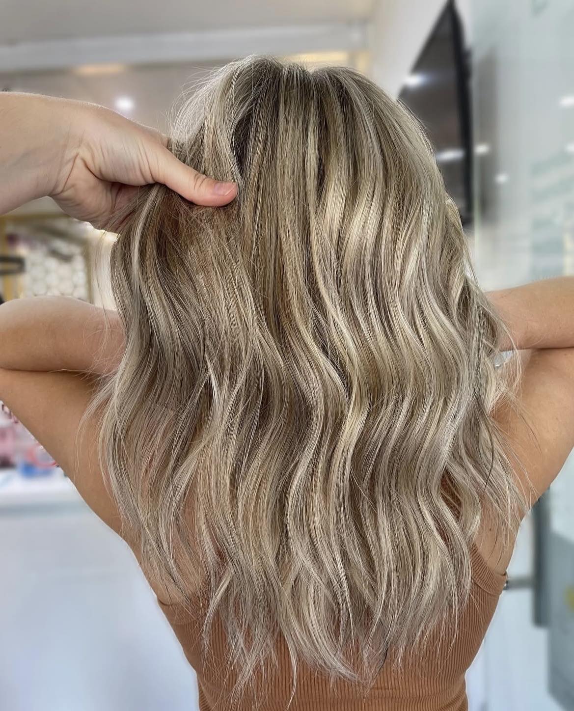 Balayage blond vanille