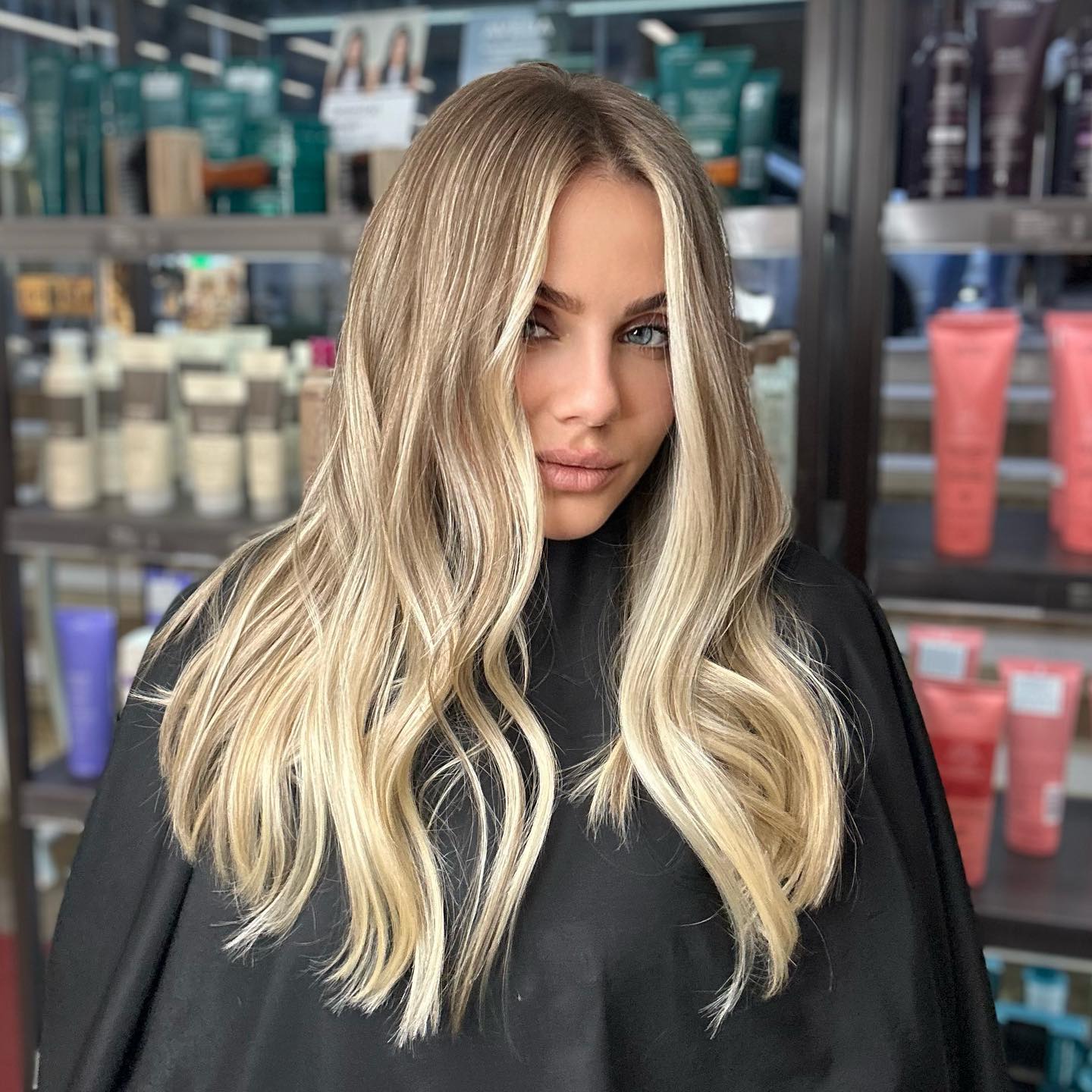 balayage blond doré