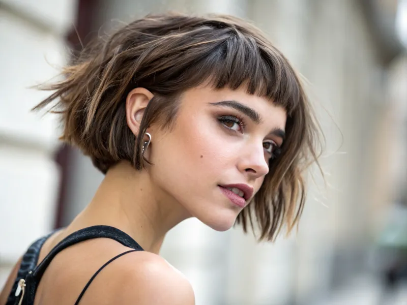 Asymmetrical Choppy Bob