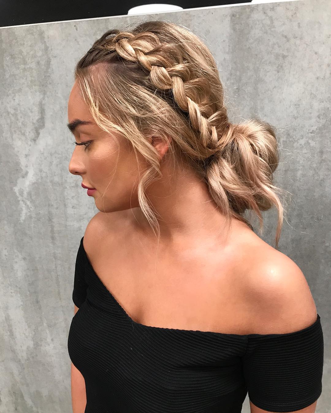 braided loose updo