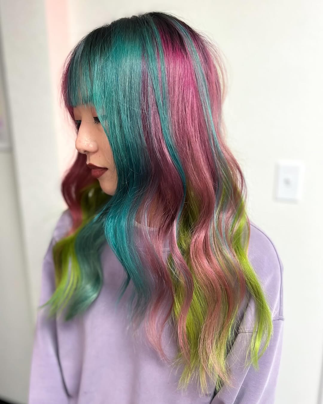 Colorful Style With A Dark Shadow Root