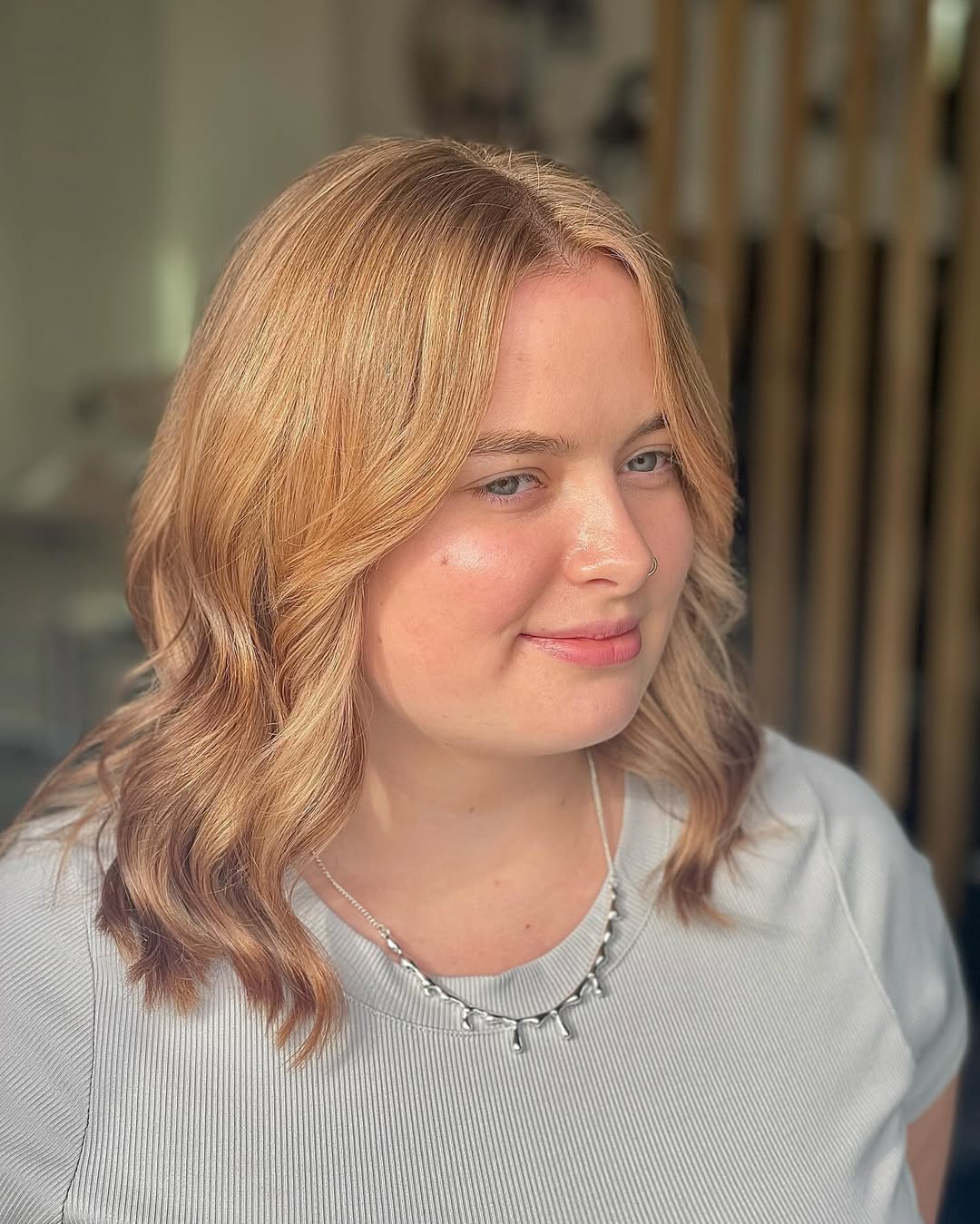 Copper Blonde Wavy Lob