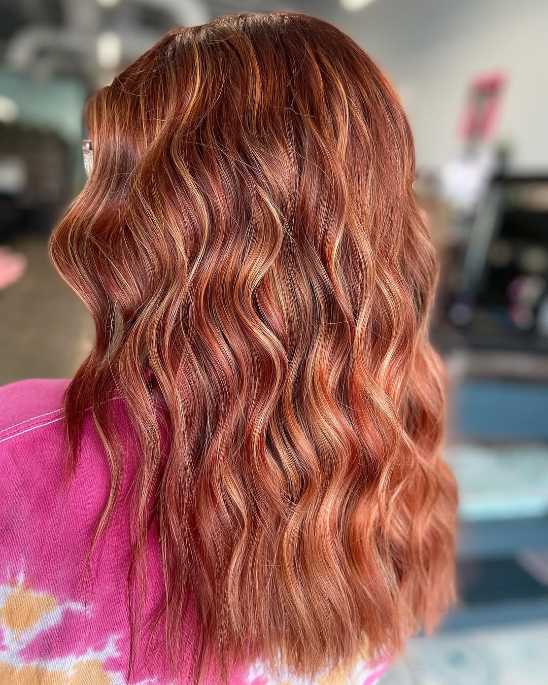 Dimensional Red Blonde Hair Transformation 