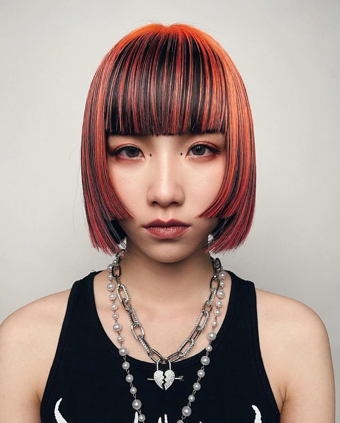 Edgy Straight Hime Cut With Bangs