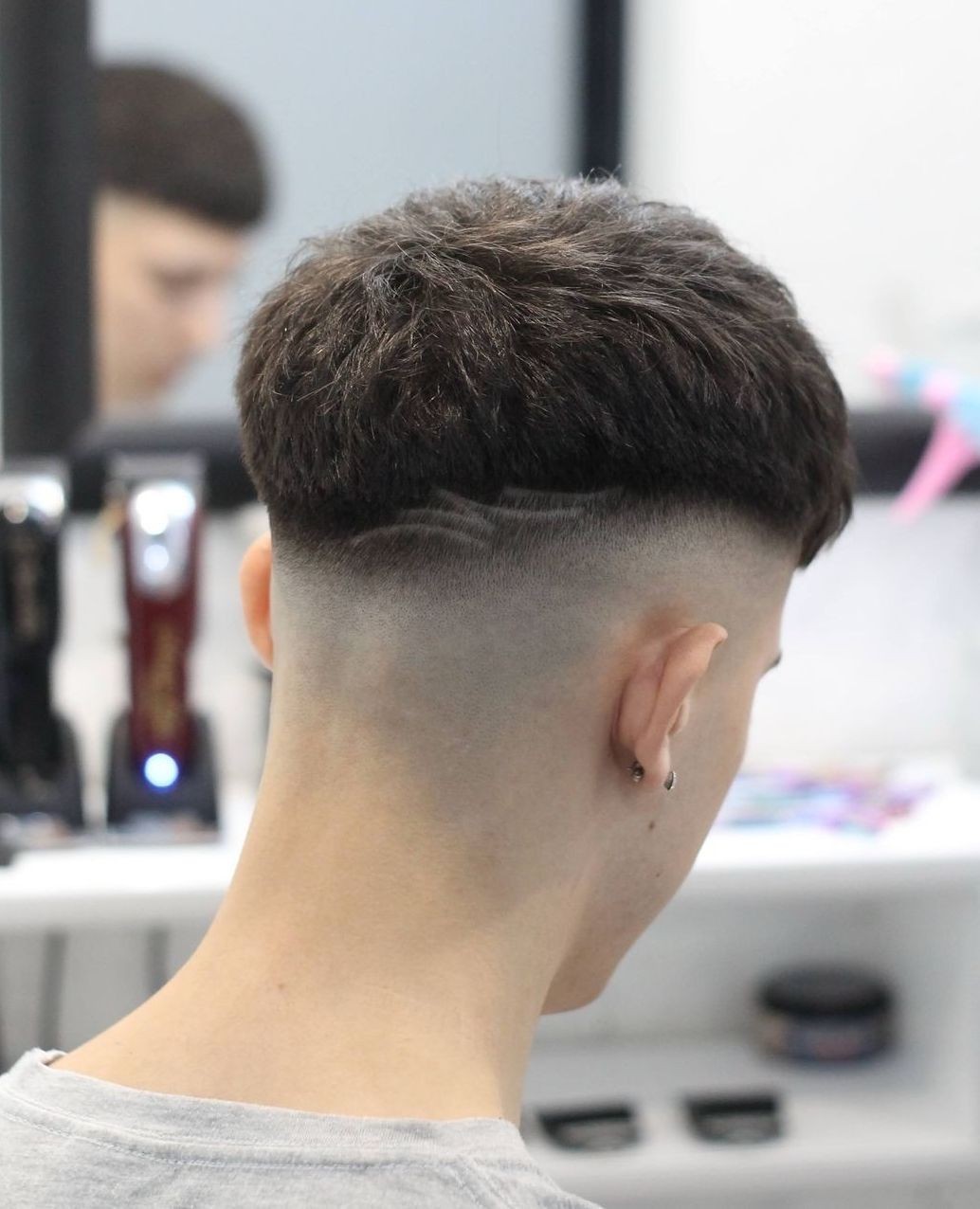 high fade with design