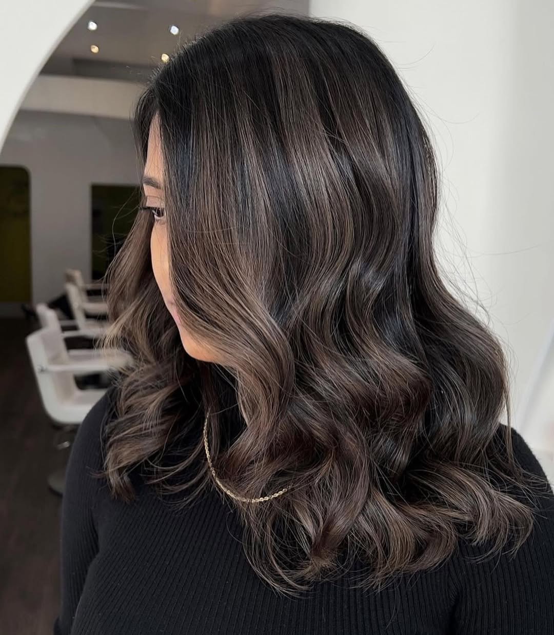 icy brown balayage