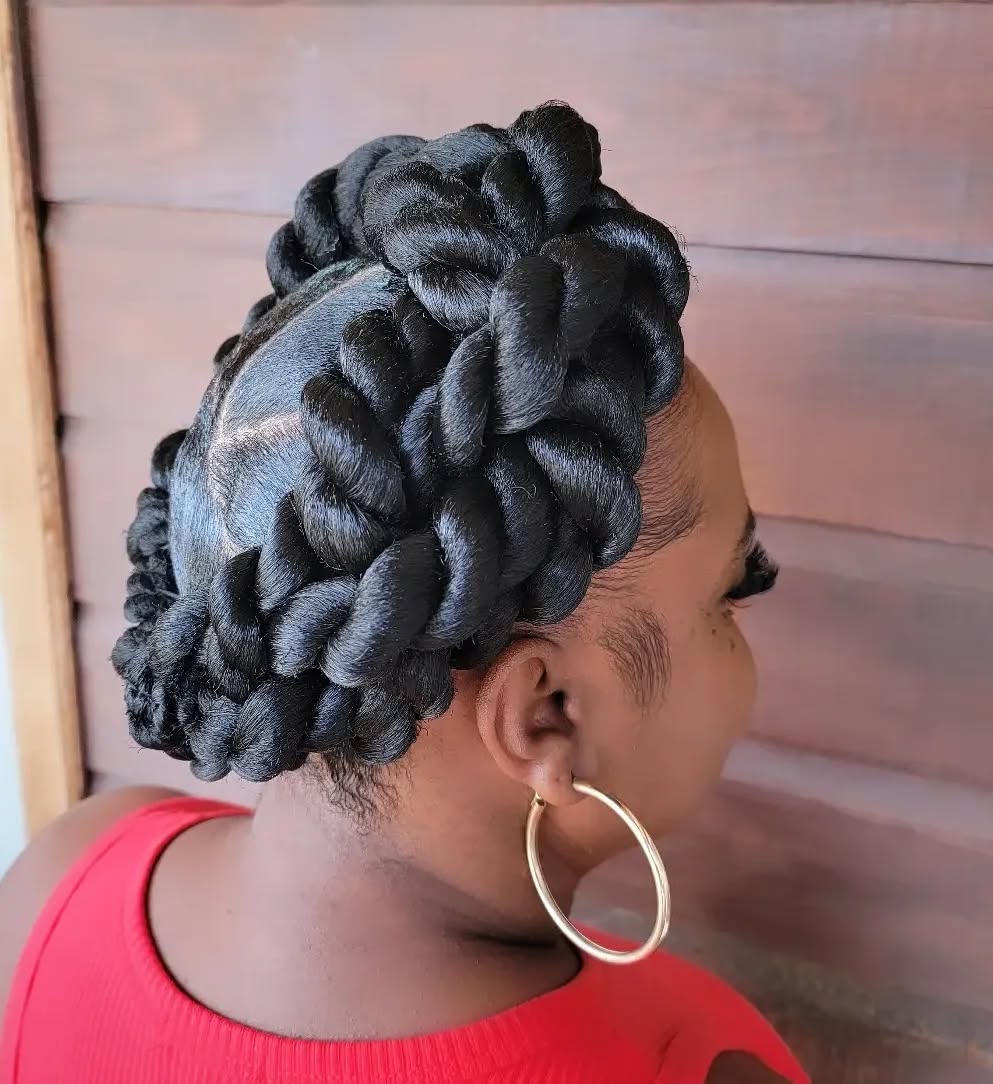 Jumbo Halo Braid For Natural Hair 
