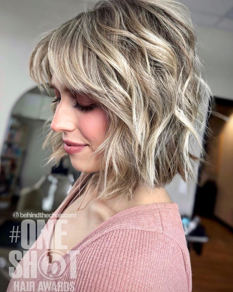 Layered Bob with Highlights