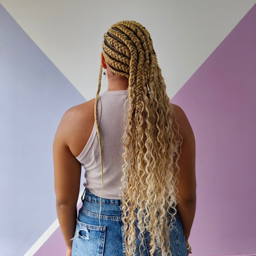 Tresses de limonade avec couleur audacieuse