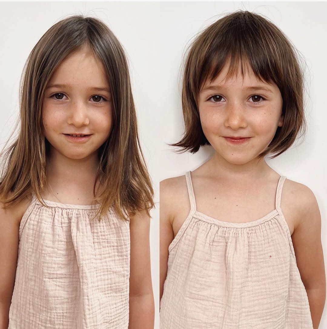 Transformação de cabelo comprido em curto para a sua princesa 