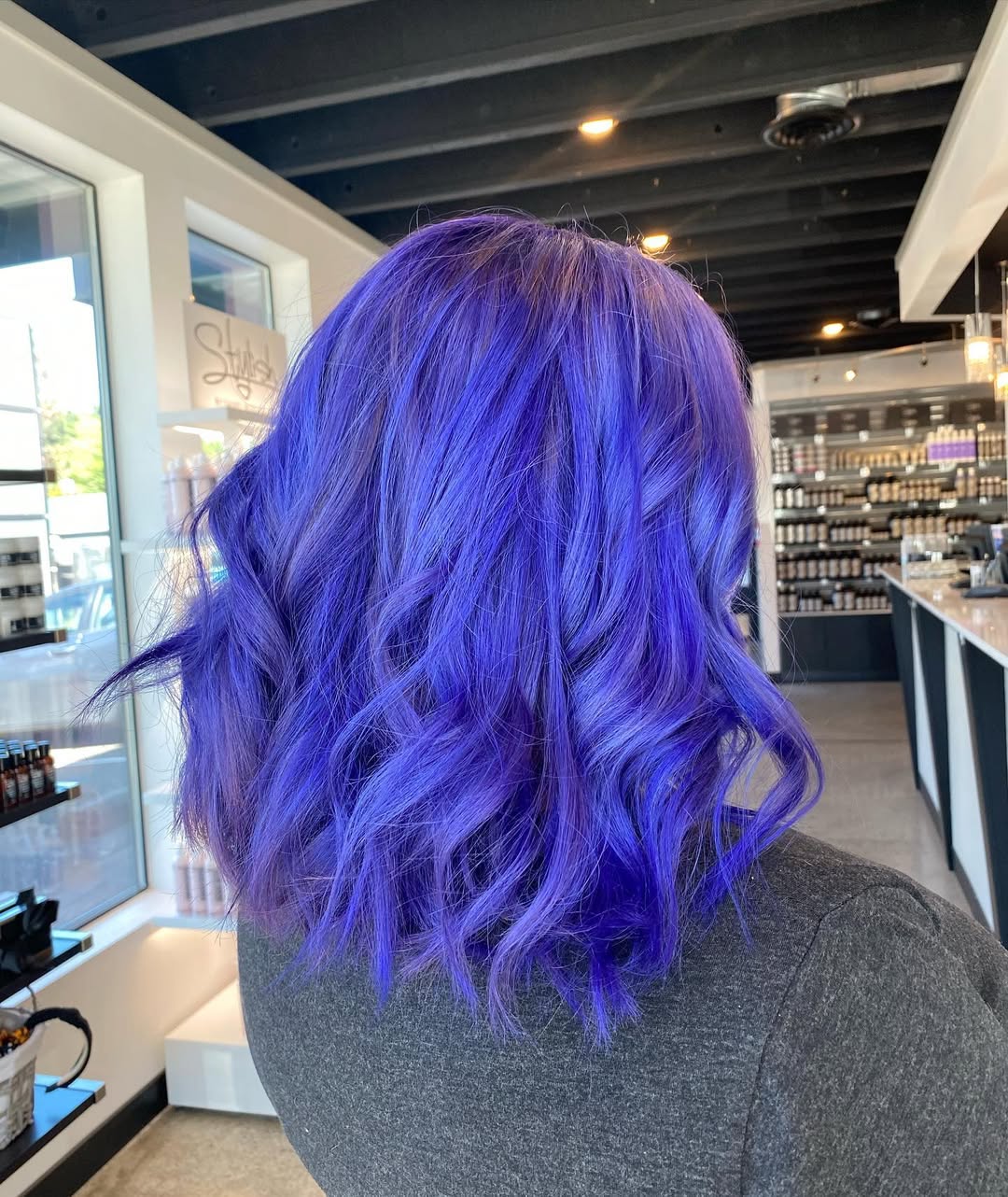 Cheveux violet clair de minuit 