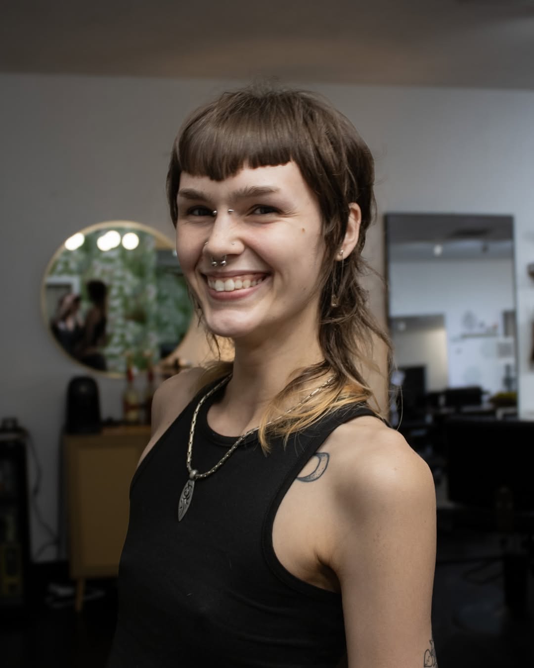 Shaggy Mullet With Micro Bangs