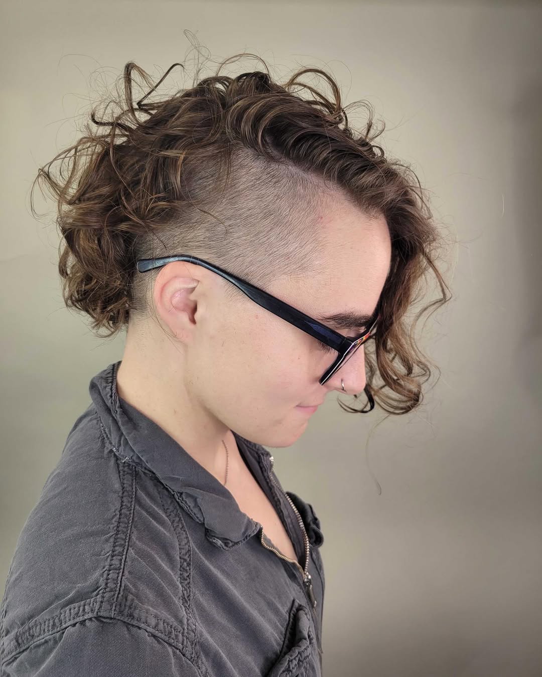 short curly bob undercut