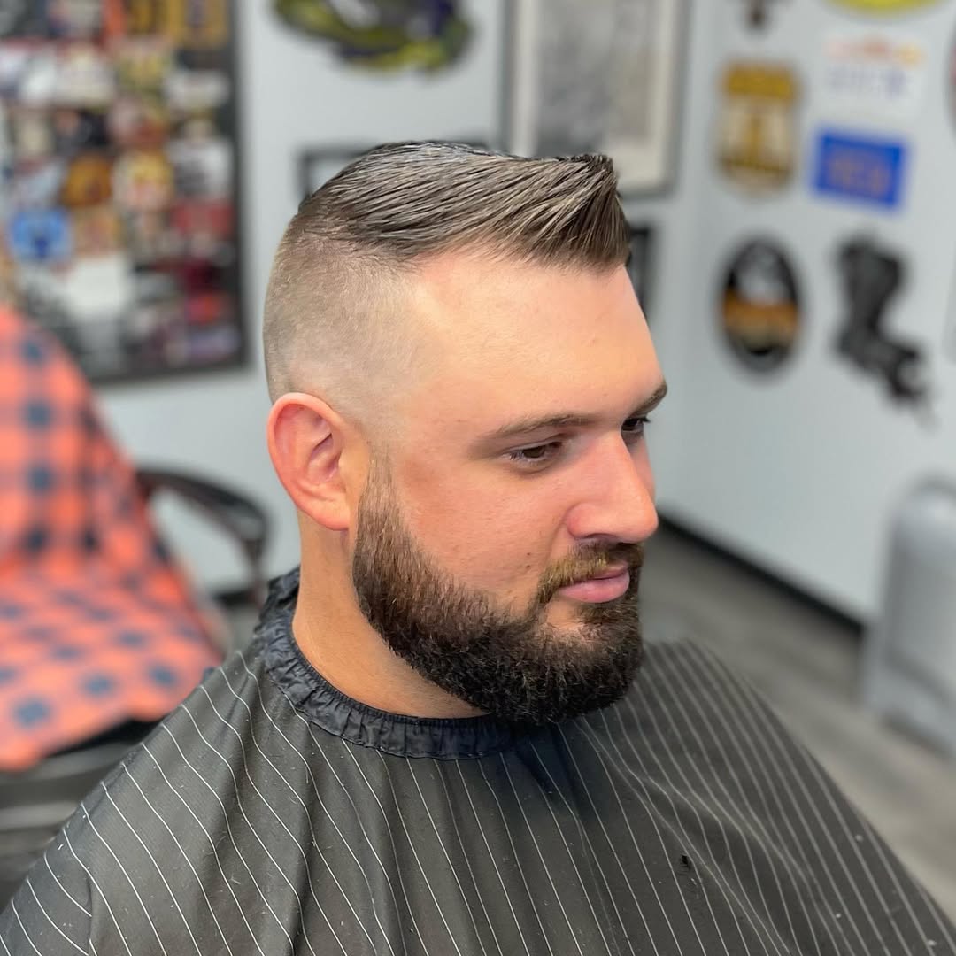 short faux hawk skin fade